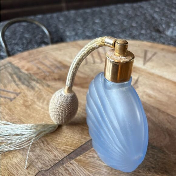 Vintage Frosted Blue Eau De Parfum Bottle Only for Decor EPC - Picture 2 of 6